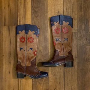 LUCKY BRAND Leather Knee High Boots, Size 8